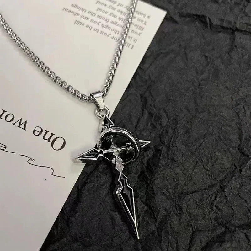 Cross Pendant Men's Necklace Men's Fashion Brand Chain Accessories Men's Fashion Hoodie Pendant Titanium Steel Chain