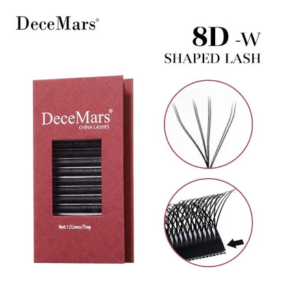 DeceMars 8D W Shaped Eyelash Extension Tray | Salon-Grade Volume Lashes