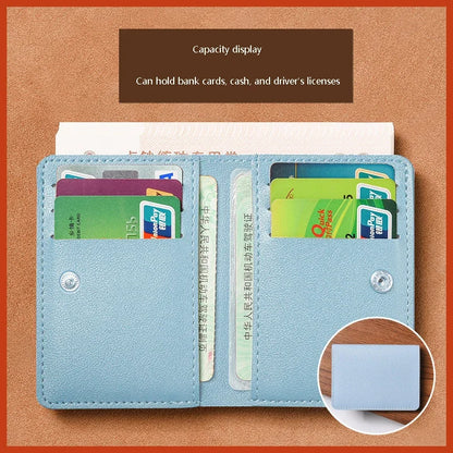 Mini Foldable Card Wallet | Unisex Soft Leather Driver's License Holder