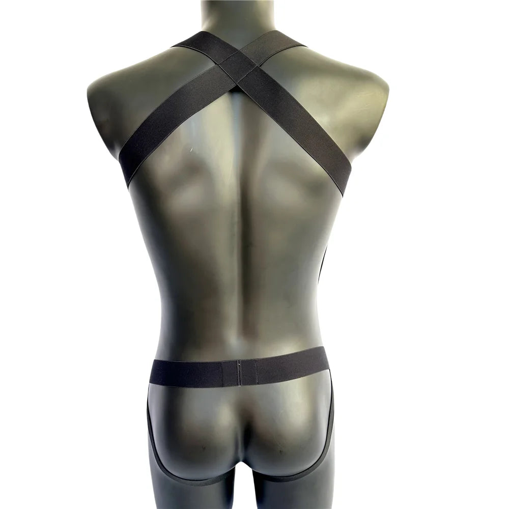 Sets Men's Sexy Nylon Jockstrap Underwear Bodysuit Suspender Jumpsuits Man Harness Gay Underwear Mens Lingerie Sissy Panties