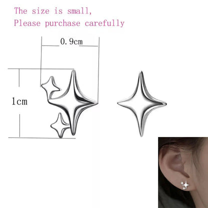 Ventfille 925 Sterling Silver Star Drop Earrings for Women | Simple Tassel Chain Office Jewelry