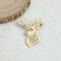 Original innovative Sika deer hollow stainless steel gold-plated 18K brooch, suit lapel pin, waterproof formal fitting