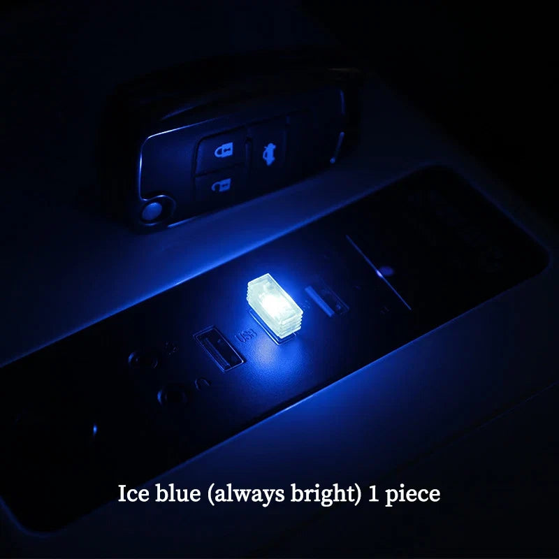 Car USB LED Atmosphere Light | Music Sync Sound Control Car Interior Decoration