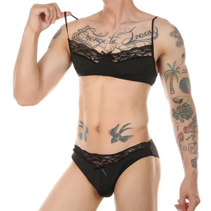 Men's Sexy Lace Bra Bikini Clever-MenMode
