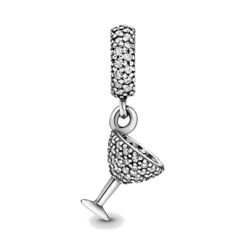 2026 New S925 Silver Robot Cross Digital Pendant, Suitable for Original Bracelets, DIY Accessories, Women's Charm Jewelry Gifts