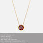 SUNIBI Stainless Steel Birthstone Necklace for Woman Gold Color Bride Designer Pendant Necklaces Birthday Gift Jewelry Wholesale