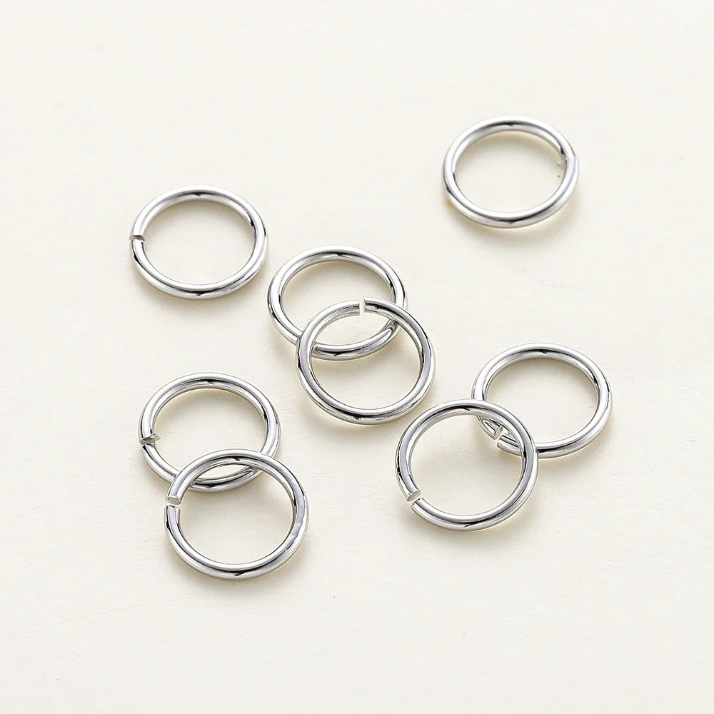 50-200/lot 14K 18K Gold Necklace Open Single Jump Ring Lobster Clasp Connector Split Ring Fitting DIY Jewelry Making Accessories