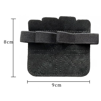 CRUXELL Cowhide Weightlifting Gloves | Four-Finger Palm Protection for Gym