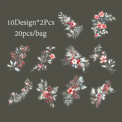 Plant Themed Sticker Pack | 20PCS DIY Decorative Scrapbook Stickers
