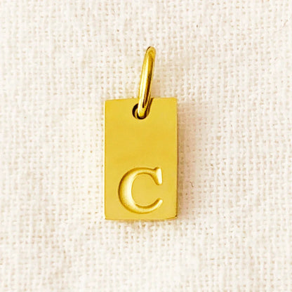 SUNIBI Alphabet Charm Pendant for Necklaces Stainless Steel Jewelry DIY Engraved Lettering Accessories Women's Fashion Jewelry
