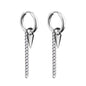 Black Arrow Punk Stainless Steel Stud Earrings | Unisex Gothic Ear Clip Set