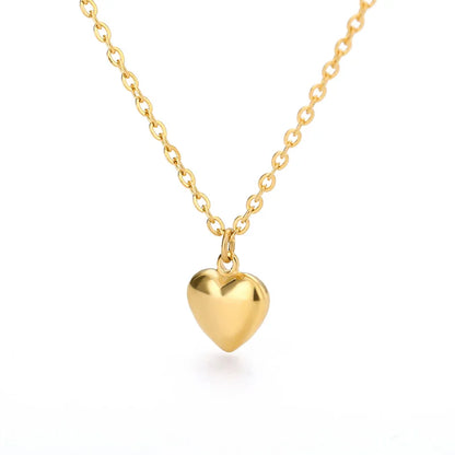 Geometric Heart Necklaces For Women Stainless Steel Gold Color Snake Chain Heart Necklace Aesthetic New Wedding Jewelry Gift