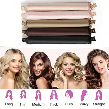 Satin Heatless Hair Curlers | Overnight Flexi Rods for Soft, No-Heat Curls