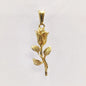 New Gold Plated Rose Flower Pendant Necklace Simple Vintage Clavicle Chain Stainless Steel Necklace for Men Women Jewelry Gifts