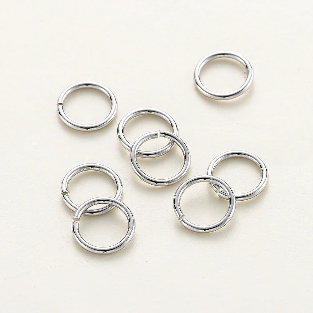 50-200/lot 14K 18K Gold Necklace Open Single Jump Ring Lobster Clasp Connector Split Ring Fitting DIY Jewelry Making Accessories