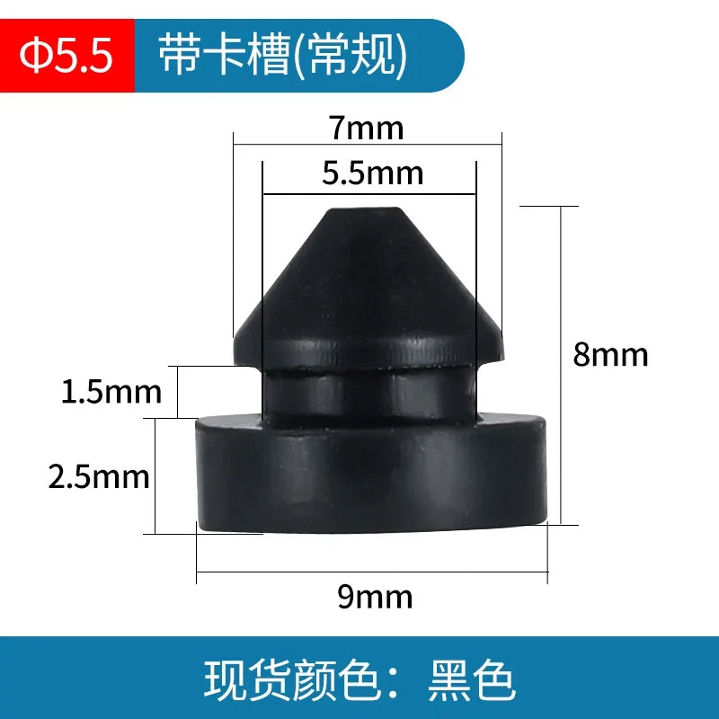 Solid Silicone Rubber Caps 2mm to 16mm T Type Plug Cover Snap-on Gasket Blanking End Caps Seal Stopper