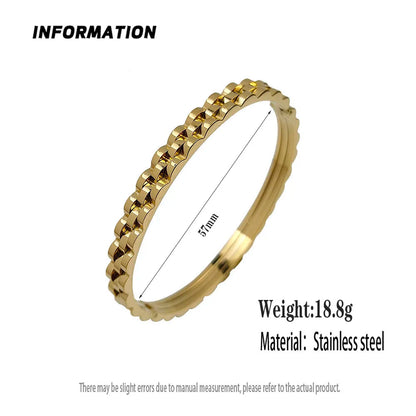 New gear-shaped stainless steel gold-plated bracelet 18K, high quality waterproof couple bracelet, wife gift