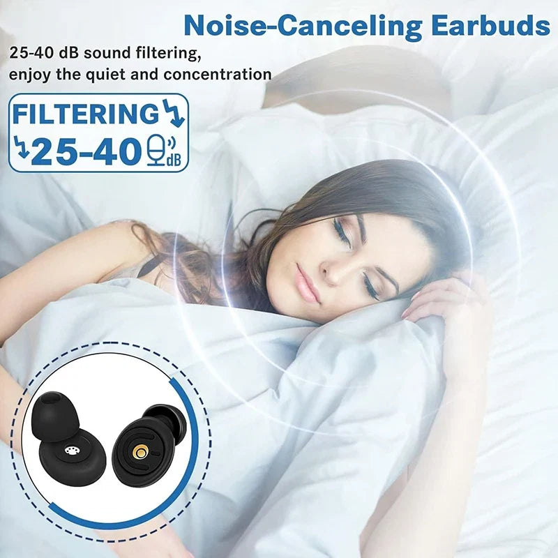 Silicone Ear Plugs for Noise Reduction | Reusable Sleeping Earplugs