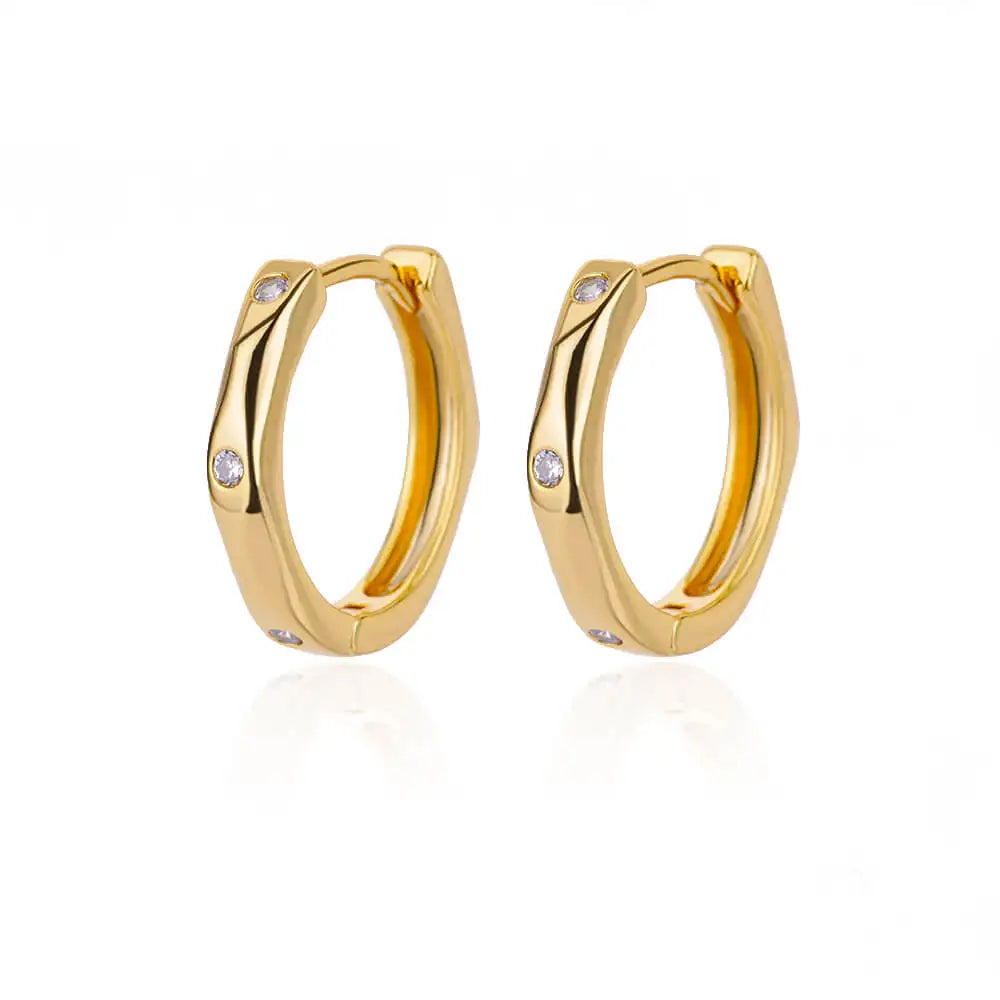 Zircon Pendientes Earring For Women Stainless Steel Hoop Piercing Earring Trending 2024 New Jewerly aretes de mujer bijoux femme