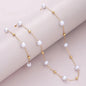2 Pcs Exquisite Gold Color Bohemian Jewelry Set for Women Fashion Pearl Cross Pendant Necklace Bracelet Set Casual Jewelry Gifts