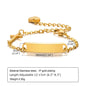 Custom Personalized Name ID Bracelet Gilrs Boy Gifts, Stainless Steel Curb Chain Link Crown Bracelet Not Allergic