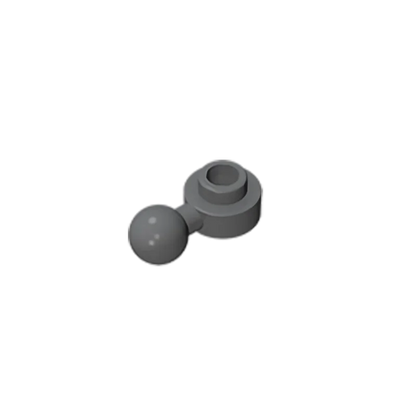 Gobricks GDS-1500 Hinged Plate 1x1 with Ball Head | Compatible Building Brick