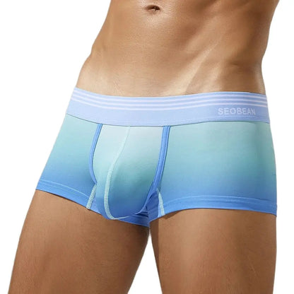 Men's Gradient Boxer Briefs Underwear Soft Breathable Comfortable trunks Men's Underwear