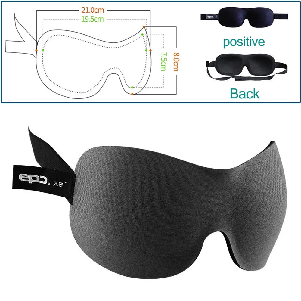 3D Breathable Sleeping Eye Mask | Light Blocking Sleep Aid for Travel and Home
