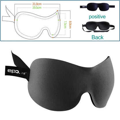 3D Breathable Sleeping Eye Mask | Light Blocking Sleep Aid for Travel and Home