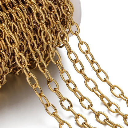 1Meter/Pack 304 Stainless Steel Knot Gold Steel Color Handmade Chains for DIY Necklace Bracelets Jewelry Making Accessories
