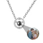Customizable photo circle Projection Necklace  Creative Pendant is a Commemorative Gift