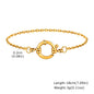 Vnox Square Chain Bracelet | Gold Stainless Steel Round Bubble Link Jewelry for Women