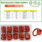 Food Grade Silicone O-Ring Sealing Gasket Set | Red VMQ Rubber Washers for Cookers