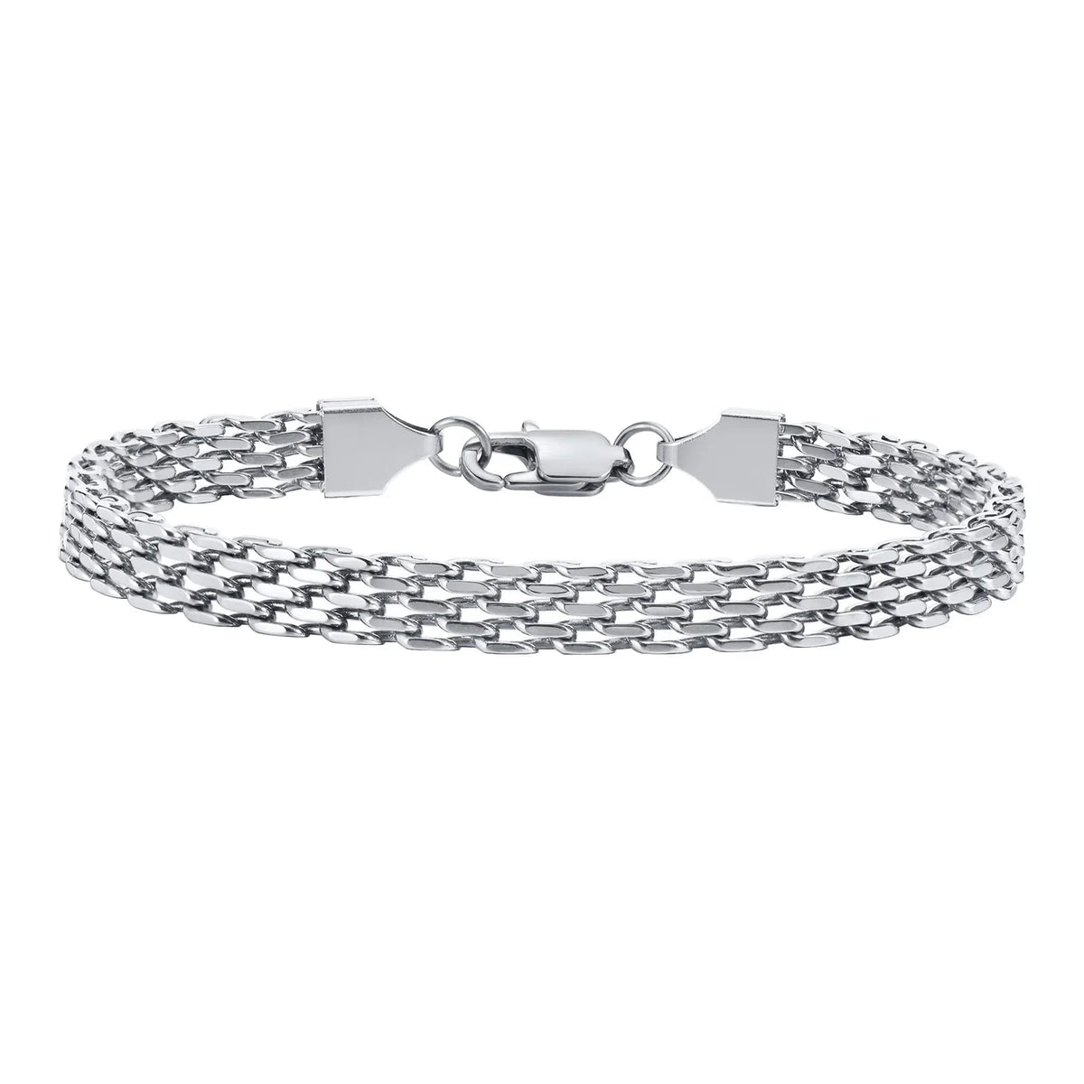 Stainless Steel Mesh Link Chain Bracelet | Unisex Italian Chain Jewelry Gift