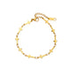 Stainless Steel Heart Bracelets For Women Gold Color Geometric Heart Bracelet Fashion Wedding Waterproof Jewelry Gift