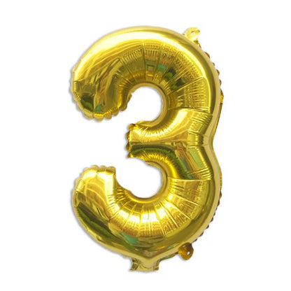 32 Inch Gold Foil Number Balloons | Birthday Party Decorations