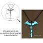 Luminous Dragon Necklace Glowing Night Fluorescence Silver Plated Glow In The Dark Necklace