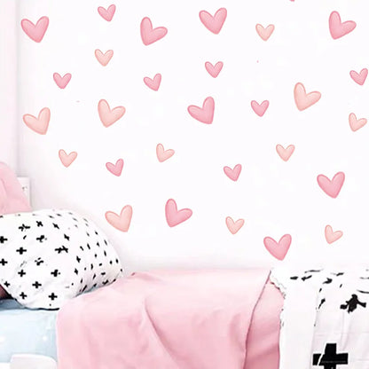 Bohemian Heart Wall Stickers | Self-Adhesive Home Decor for Girls