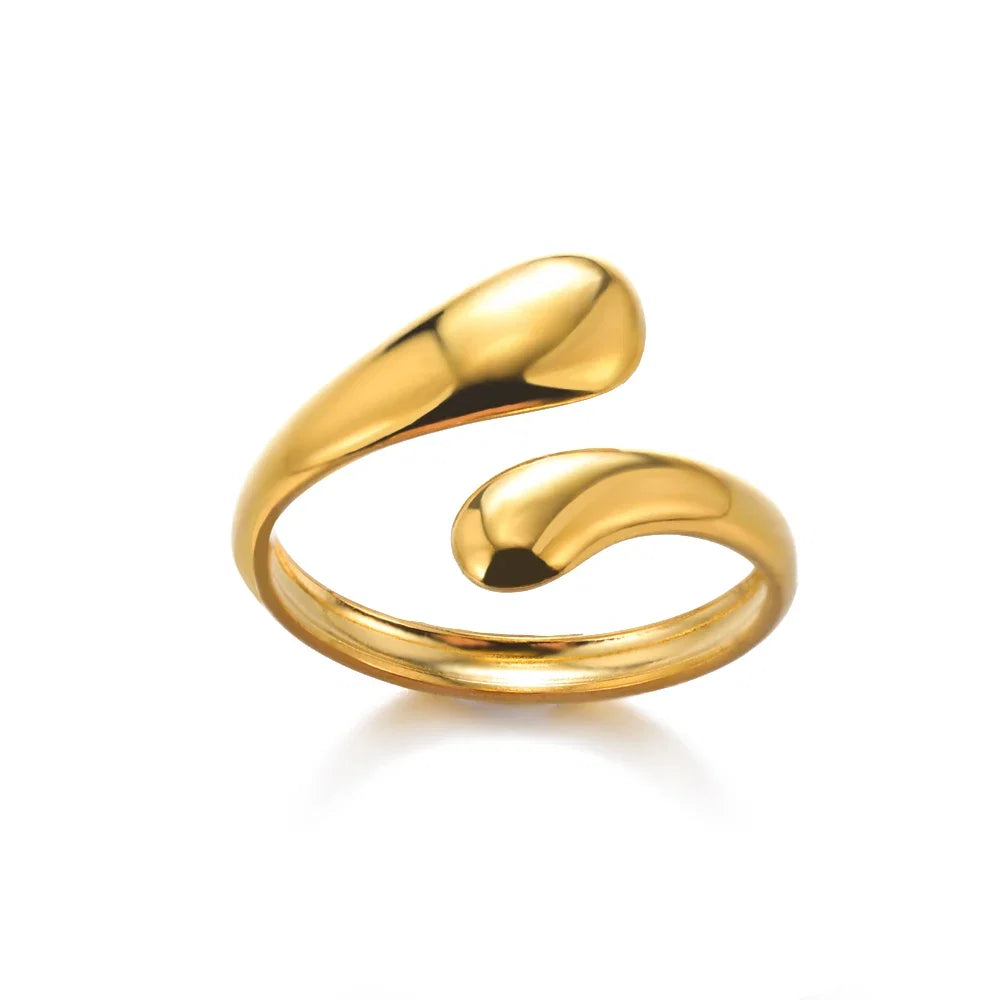 Cute Cat Claw Open Rings For Women Stainless Steel Gold Color Temperament Animal Finger Ring 2025 New Fashion Couple Jewelry