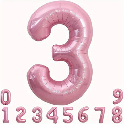 40-Inch Pink Foil Number Balloon | Birthday Party Decoration