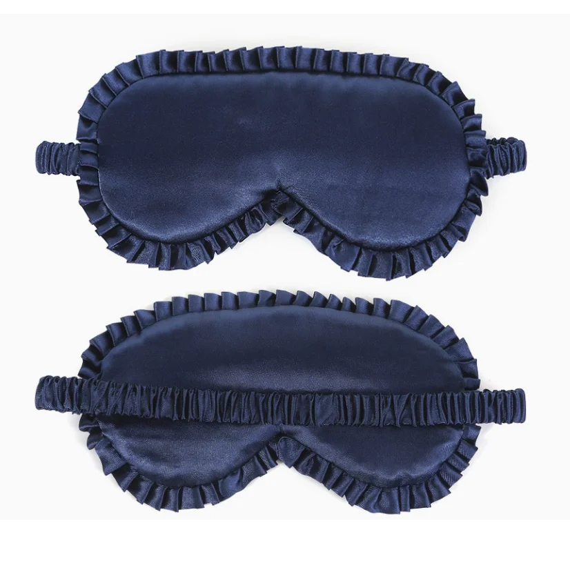 Silk Sleep Mask with Elastic Band and Lace Trim | Lightproof Breathable Eye Cover