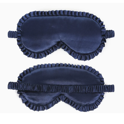 Silk Sleep Mask with Elastic Band and Lace Trim | Lightproof Breathable Eye Cover