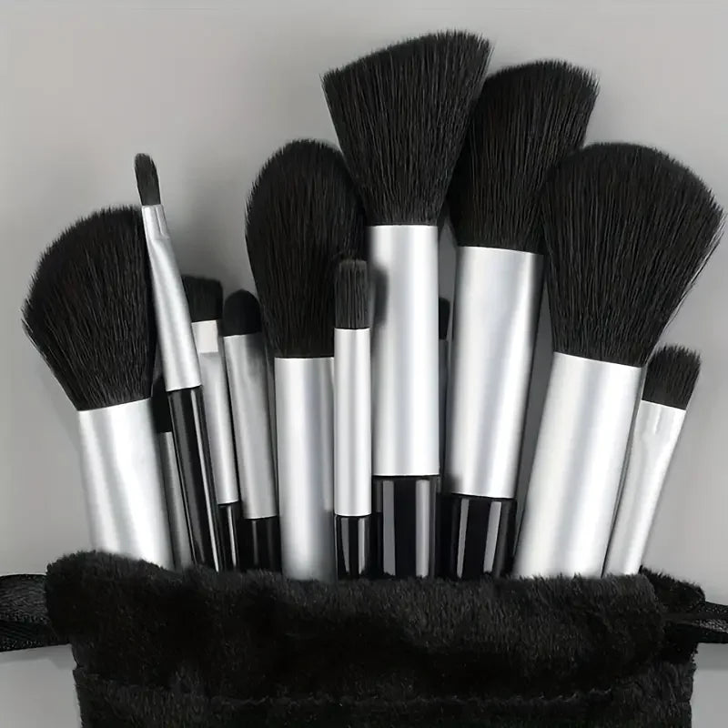 13-Piece Makeup Brush Set | Complete Eye Shadow, Concealer & Powder Brush Kit