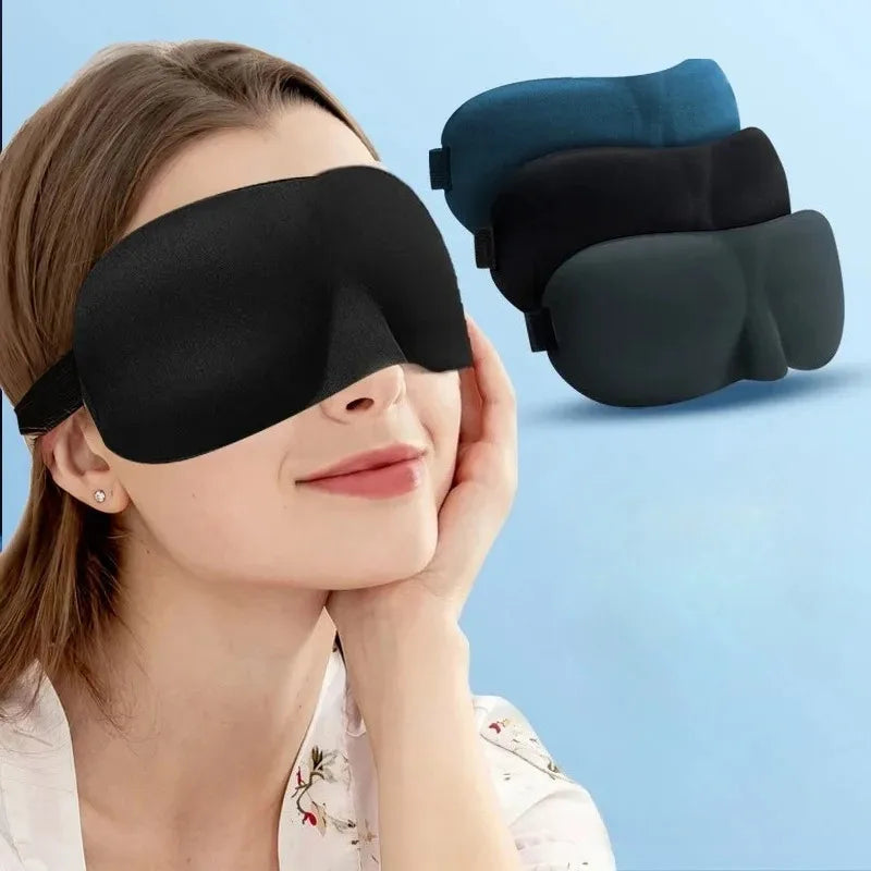3D Contoured Sleep Mask for Men and Women | Zero Pressure Light Blocking Eye Cover