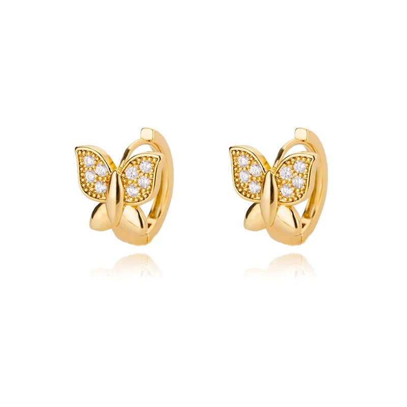 Vintage Round Stainless Steel Hoop Earrings For Women Gold Plated Earring 2023 Trending Statement Ear Jewelry Christmas Gift