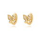 Vintage Round Stainless Steel Hoop Earrings For Women Gold Plated Earring 2023 Trending Statement Ear Jewelry Christmas Gift
