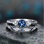 925 Sterling Silver Ring Set with Emerald Zircon Crystals | Women's Wedding Engagement Jewelry