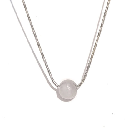 Minimalist Round Bead Necklace | Stainless Steel Handmade Chain for Women