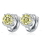 NeeTim 0.5ct 1ct Rainbow Color Moissanite Studs Earrings for Women S925 Silver Black Blue Pink Lab Diamond Wedding Stud Earring