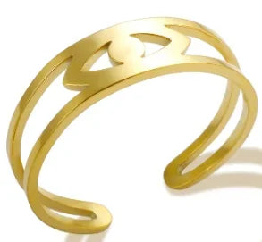 Wholesale High End Waterproof Three-dimensional M Letter Hollow Stainless Steel Finger Ring Trendy for Women Personalize Jewelry